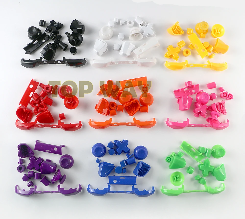 50sets/lot Plastic RB LB Bumper RT LT Trigger Buttons Mod Kit For Microsoft Xbox One S Slim Controller Analog Stick Dpad