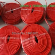 25x1000 мм 80 Вт 220 В высококачественный гибкий силиконовый нагревательный элемент ремень с обогревом силиконовая резиновая труба нагреватель водонепроницаемый