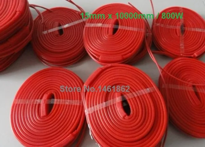

25x1000mm 80W 220V High quality flexible Silicone Heating belt heat tracing belt Silicone Rubber Pipe Heater waterproof