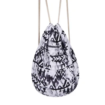 

Women Casual Drawstring Bag Backpack 3D Printed Backpack Canvas Travel Bag Beach Bag Girls Ladies School Fresh Bag
