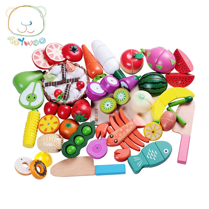 Baby Toys Wood Early Education Toys Children Fruit Vegetable Kitchen