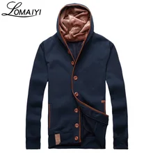 LOMAIYI Brand 2017 Hoodies Men Sudaderas Hombre Hip Hop Men’s Streetwear Hoody Button Hoodie Sweatshirt Slim Fit Mantle,BM084