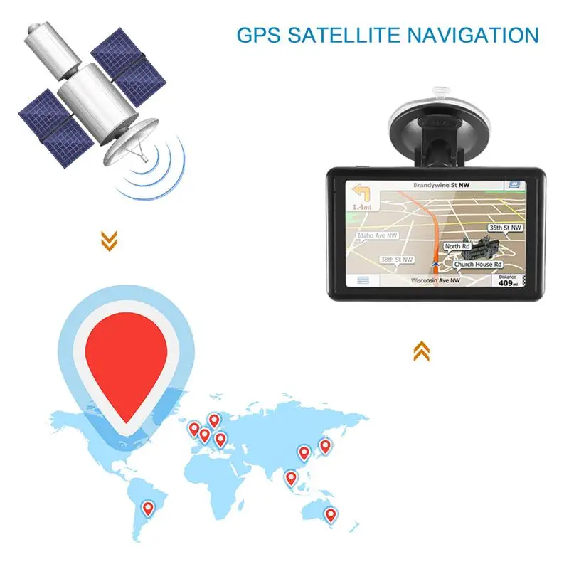 5 дюймов Автомобильный спутниковый gps навигатор NAV 4 Гб ПЗУ бесплатно 16 ГБ TF карта ЕС Россия Австралия Карта автомобильное зарядное устройство сенсорный экран