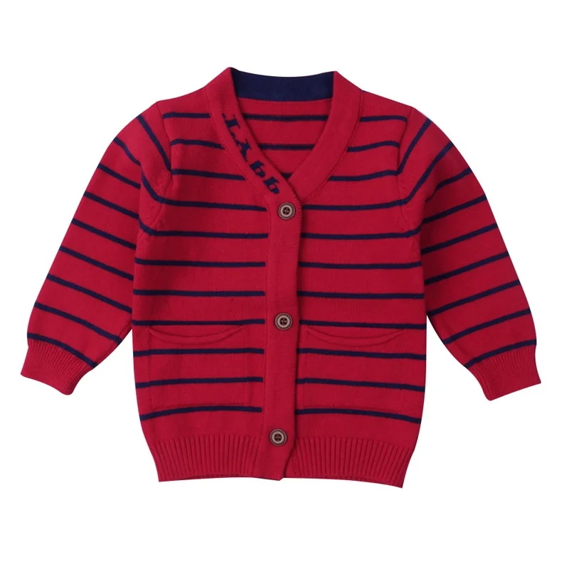 Striped Cotton Baby Sweater Casual Knit Newborn Baby Cardigan Long Sleeve V-Neck Sweater For Boy Autumn Infant Outdoor Sweaters (3)