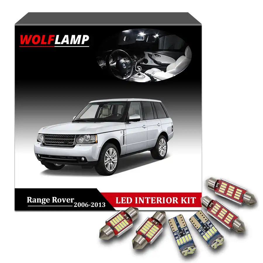 Wolflamp 16pcs White Canbus Led Interior Car Lights For 2006 2013 Land Rover Range Rover Map Light Dome Lamp License Plate Bulb