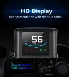 Умный Компьютер HUD OBD Автомобильный проектор скорости цифровой измеритель скорости Дисплей Расход топлива Датчик температуры