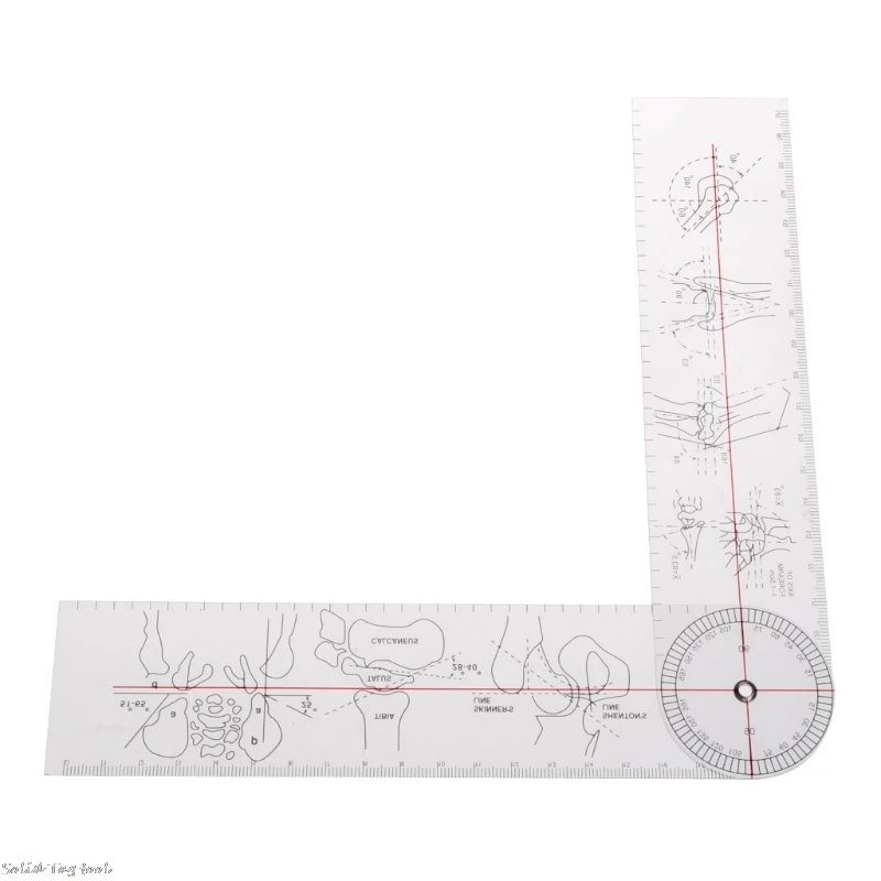 Goniometer Medical Ruler Rule Joint Orthopedics Tool Instruments Plastic 4XFD
