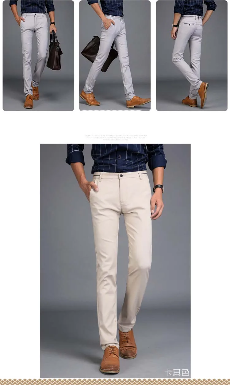 Для мужчин Штаны 2018 Новый Дизайн Повседневное Hombres Pantalones хлопок тонкий брюки прямые брюки модные Бизнес Штаны Для мужчин плюс Размеры