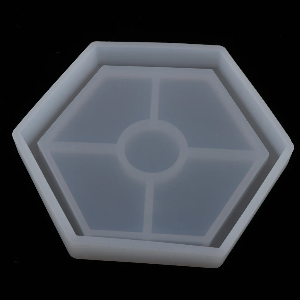 DIY Round Square Hexagon Mold, Coaster Silicone Mold, Molds for Casting with Resin, Concrete, Cement and Polymer Clay