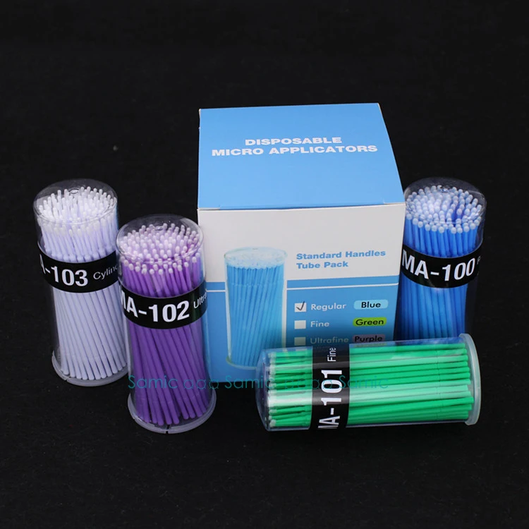 400 PCS Dental Disposable Micro Applicator Brush Bendable 1.2/1.5/2.0/2