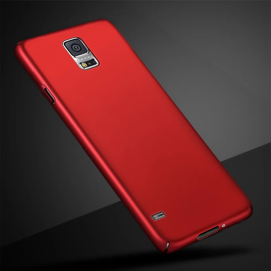 Чистый цвет матовый чехол для samsung Galaxy S5 I9600 SM-G900 5," телефон Fundas твердый пластиковый чехол на заднюю панель чехол для samsung Galaxy S5 - Цвет: Red