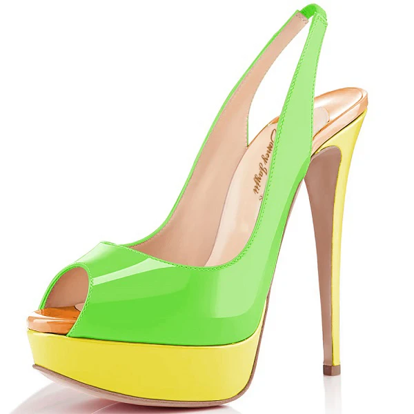 Летние зеленые Для женщин патч на платформе, с острым носком женская обувь на высоком каблуке свадебные и вечерние 14 см сандалии Nancyjayjii Размер 4-16