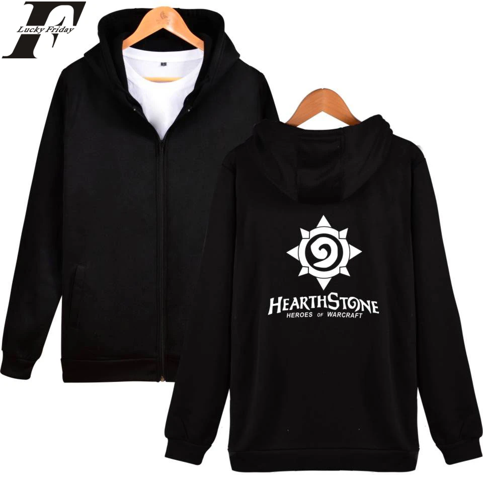 LUCKYFRIDAYF K-pop Hearthstone толстовки на молнии с капюшоном игры аниме весенние