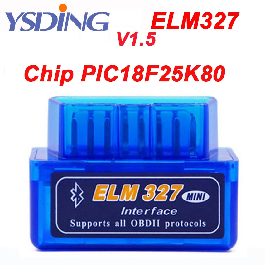 V1.5 супер мини ELM327 Bluetooth ELM 327 версии 1,5 с PIC18F25K80 чип OBD2/OBDII для Android Крутящий момент Авто сканер штрих-кода