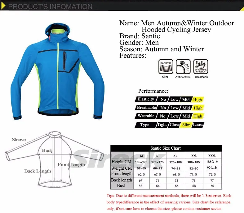 Santic Мужская и женская зимняя куртка для велоспорта ветрозащитная теплая куртка для горного велосипеда Теплая Флисовая Куртка для велоспорта