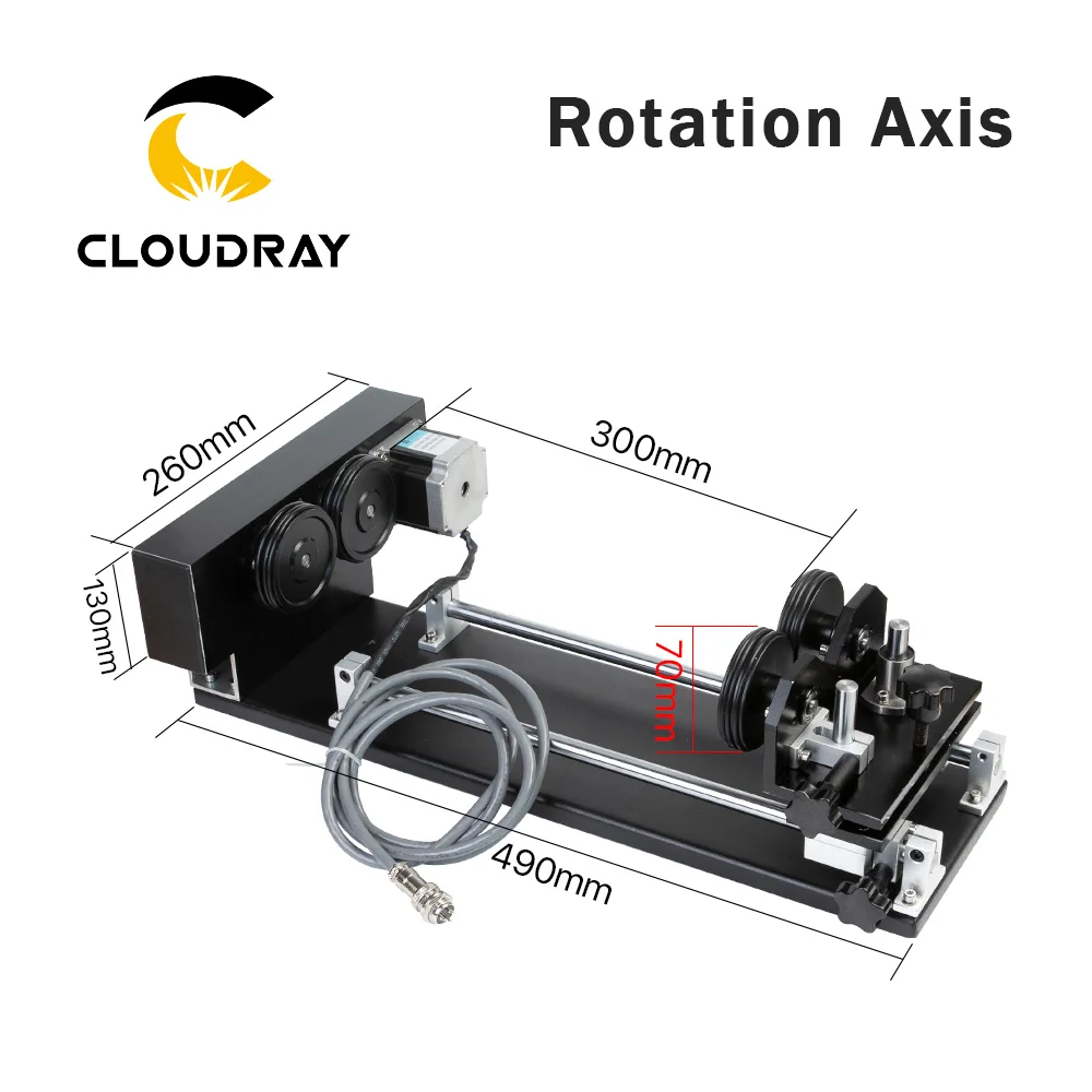 Cloudray роторная гравировальная насадка с роликами шаговые двигатели для лазерной гравировки режущая машина Модель A