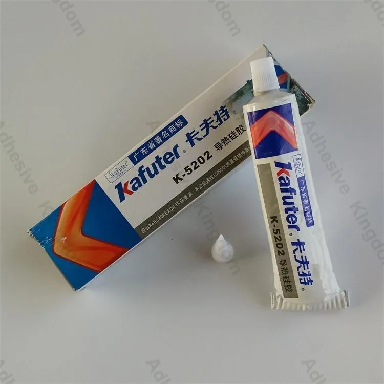2 шт. Kafuter 80 г K-5202 ЦП Тепловой Силиконовый термальный крем вязкая теплопроводность 0,8 серый