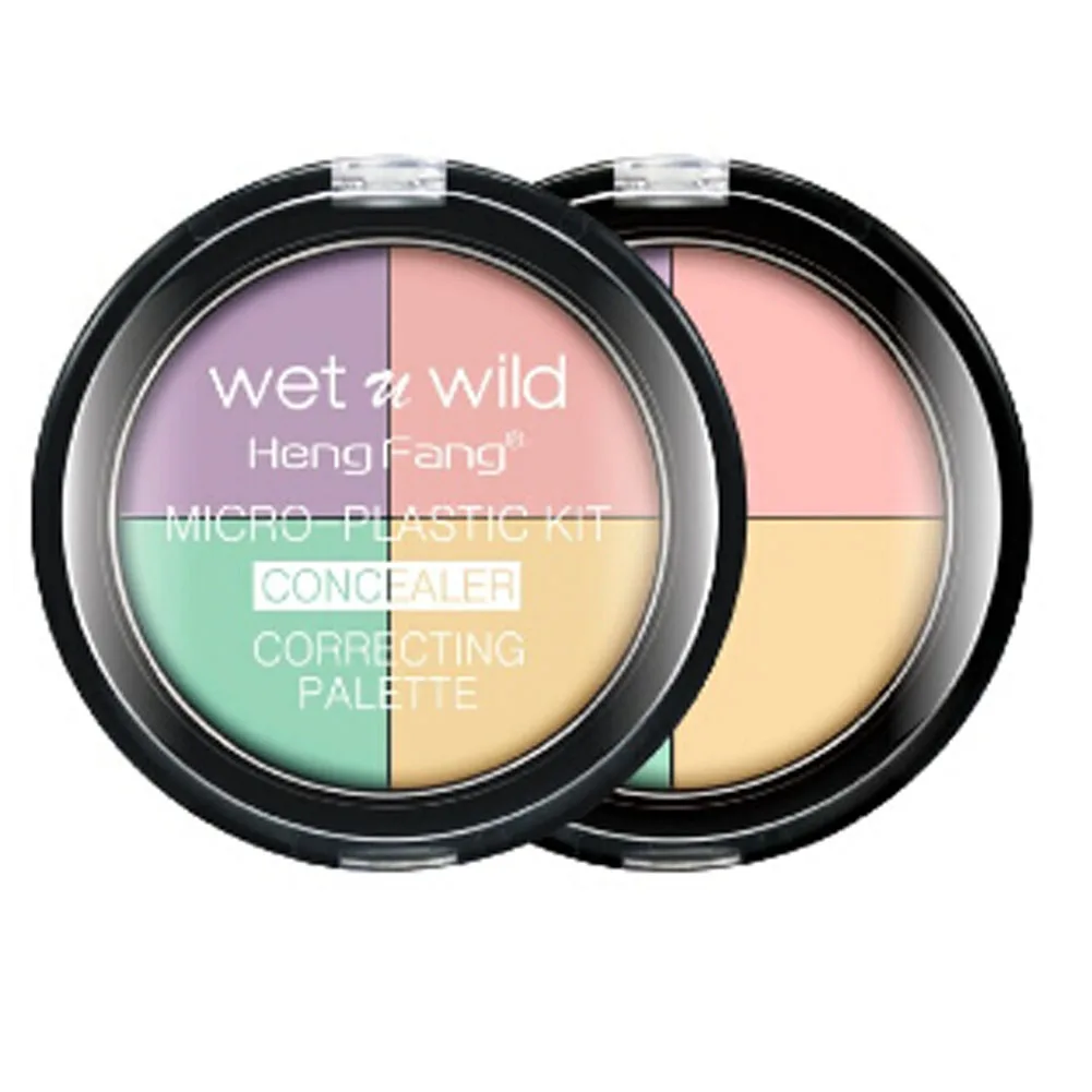 

Heng Fang Wet&Wild Micro Plastic Kit Face Concealer Correcting Palette 4 Color Highlighter Contour Waterproof Lasting Comestics