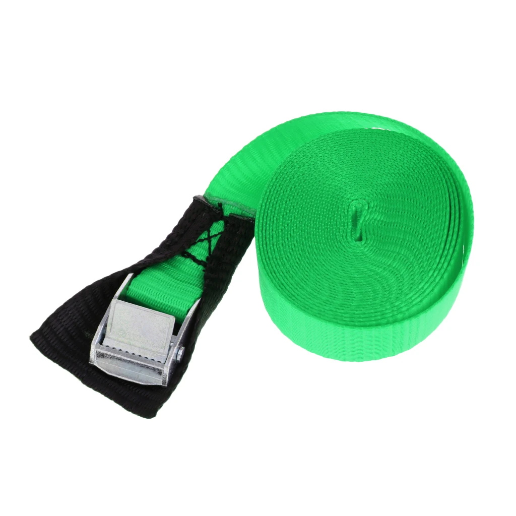 1 inch Wide 5 Meters / 3 Meters Kayak Tie Down Strap Pack Lash Belt Metal Buckle Fabric Protector Luggage Cargo Lash Belt