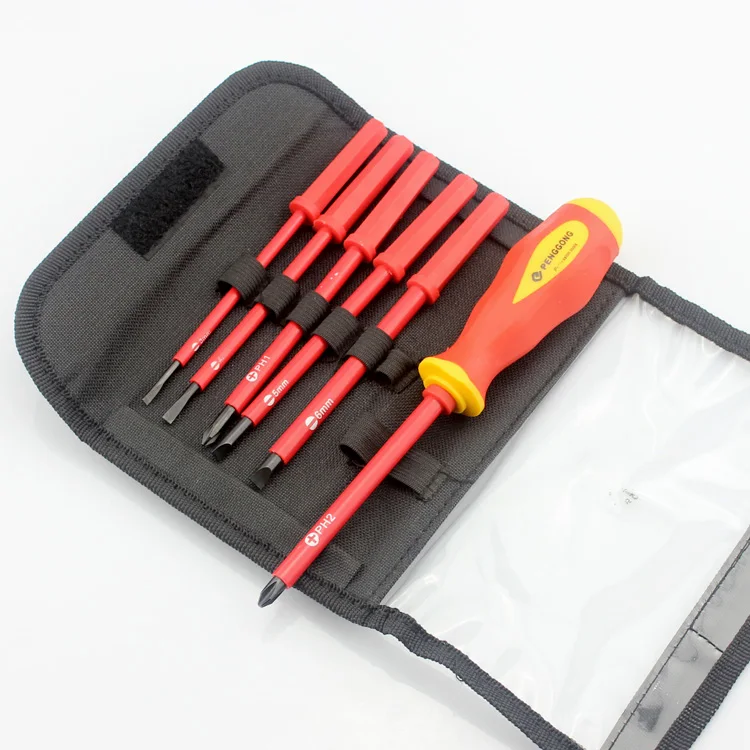 New 6PCS/set 1000V Electricians Screwdriver Set Electrical Fully