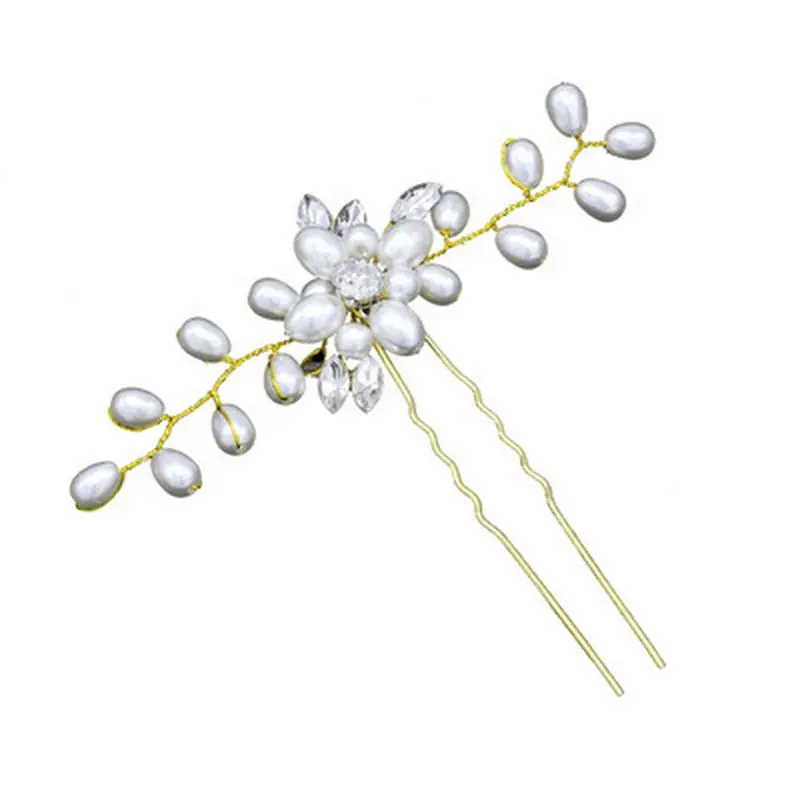 Fashion Bridal Hair Accessories Pearl Hair Clip Flower Wedding Comb Crystal Hairpins Clips Bridesmaid for Hair Clips Jewelry (9)