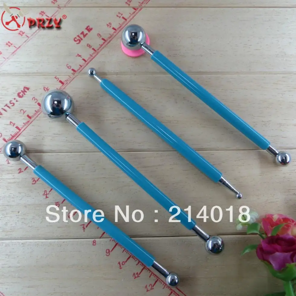 

Free shipping 4PCS MODELLING TOOLS Sugar craft Fondant CAKE DECORATING DIY Tool NO.:18236-4