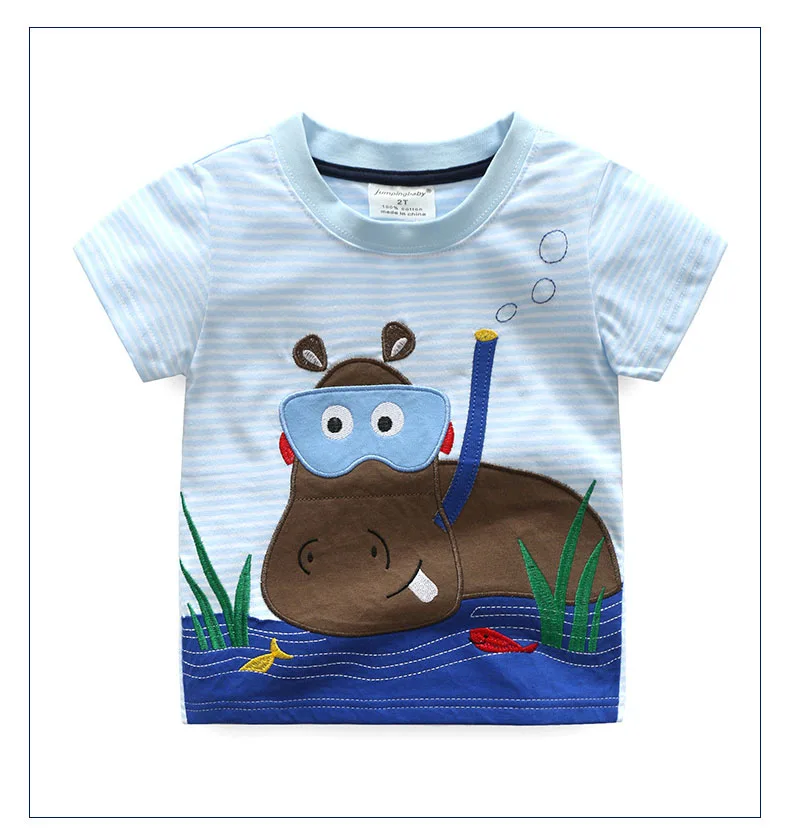 2017 New Brand top quality kids clothing summer boys short sleeve O-neck t shirt Cotton embroidery cartoon striped tee tops HTB1gNsiQFXXXXc1XXXXq6xXFXXXc - 2017 New Brand top quality kids clothing summer boys short sleeve O-neck t shirt Cotton embroidery cartoon striped tee tops