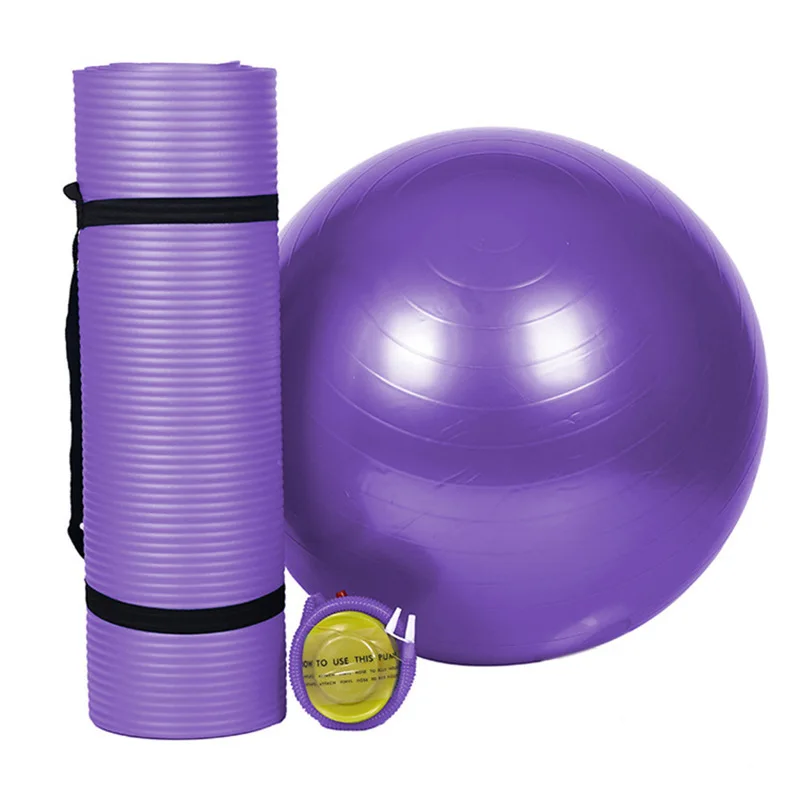 

Yoga Mat Set 10mm Gym Yoga Ball Pilates Ball Exercise Balls Yoga Ball Set