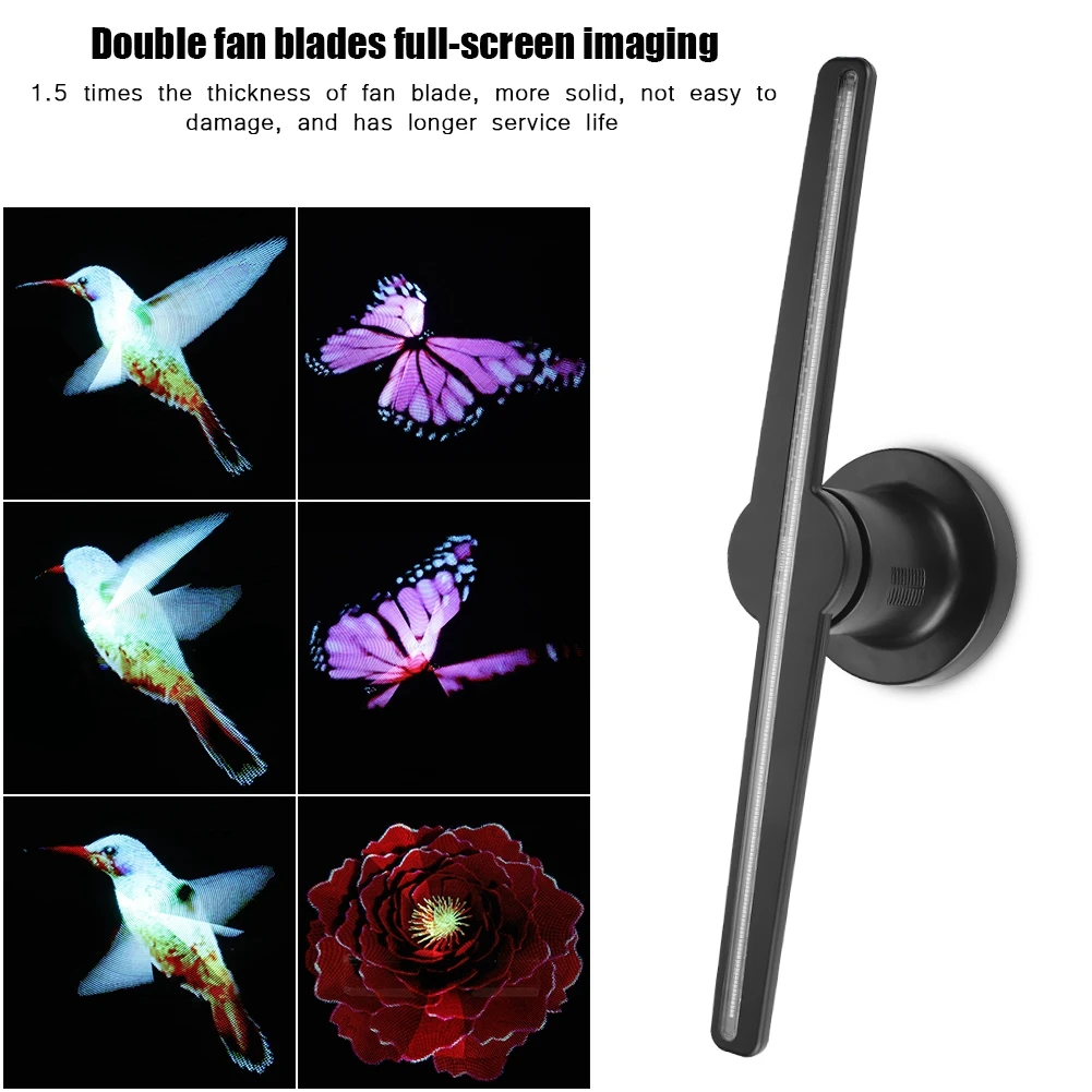 

SD Card Play 3D Hologram Projector Advertising Projector 450*224 HD Advertising Projector 224PCS Beads 176 Viewing Angle