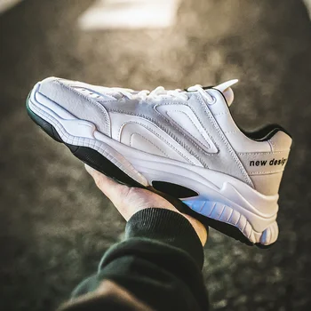 

2019 Summer Men Vulcanized Shoes Breathable Sneakers Thick Bottom Damping Platforms Casual Shoes Popular Style Sneakers Footwear