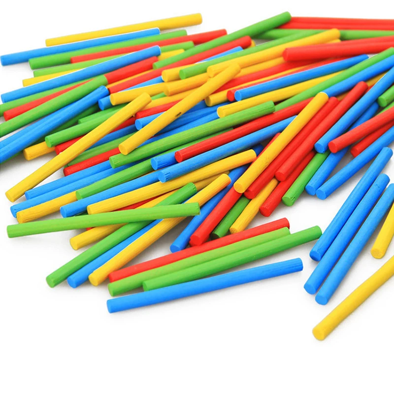 100 шт цветная бамбуковая счетная палочка Математика раннее образование счетная палочка детская Дошкольная Математика обучающие игрушки