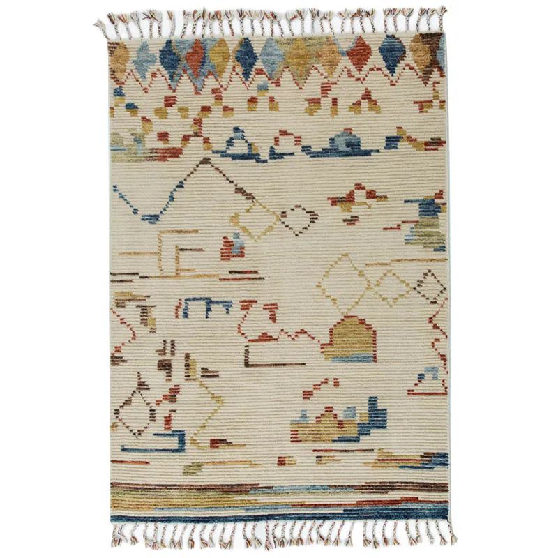 Шерстяной хлопок ковер килим геометрический богемский индийский серый плед марокканский полосатый современный дизайн в скандинавском стиле - Цвет: 3