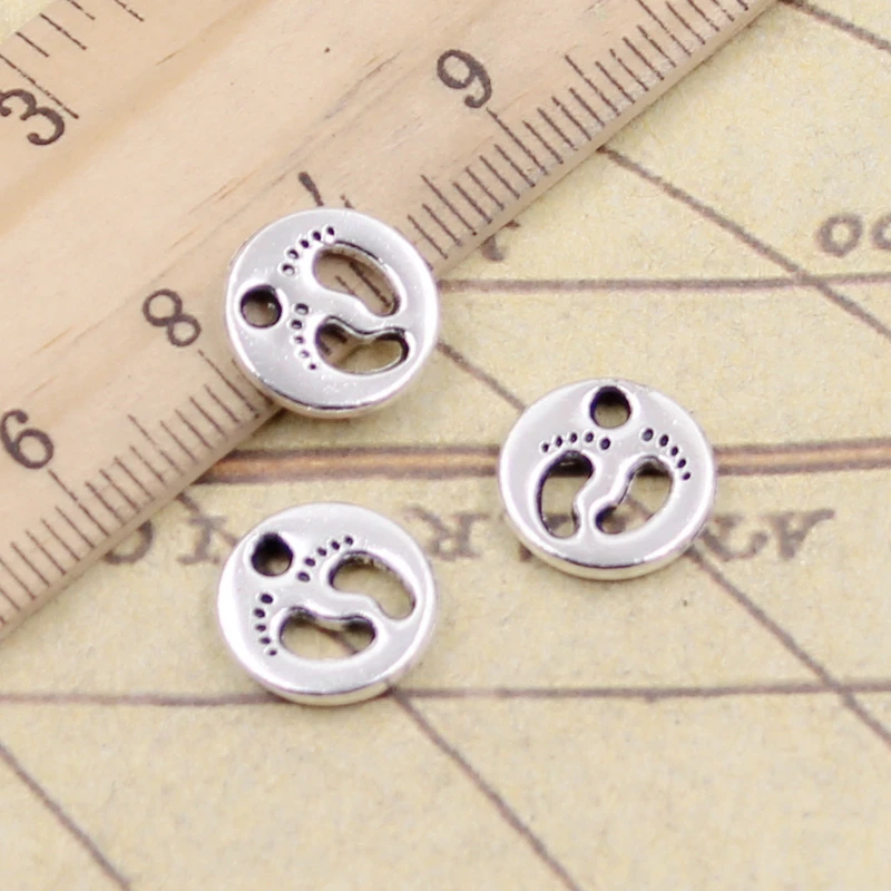 Подвески двусторонние тибетские серебряные 11 мм 20 шт.|tibetan silver plated|double sided charmspendants