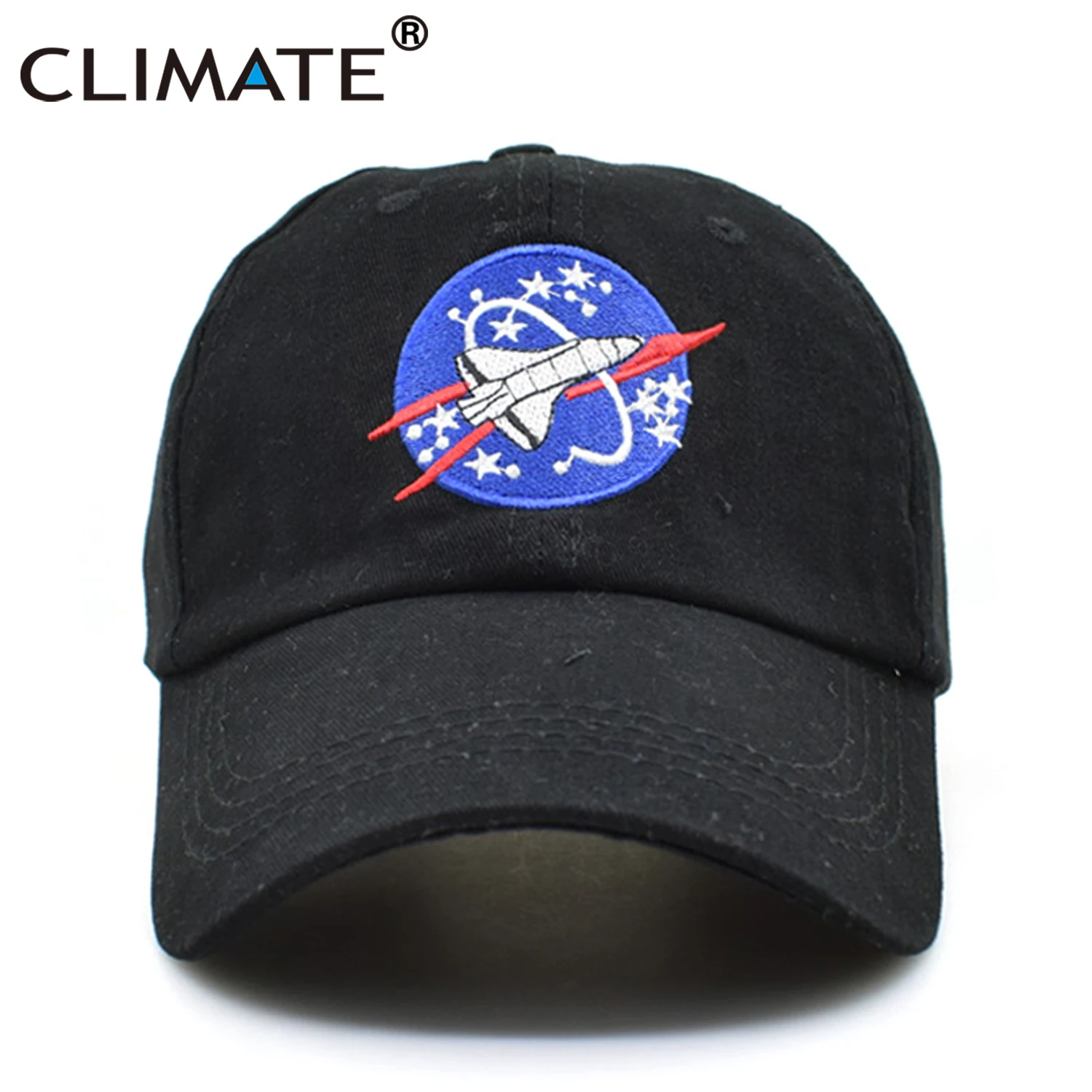 CLIMATE Women Men New Black Baseball Caps Spacex Outer space Fans Universe Spacecraft Spaceman