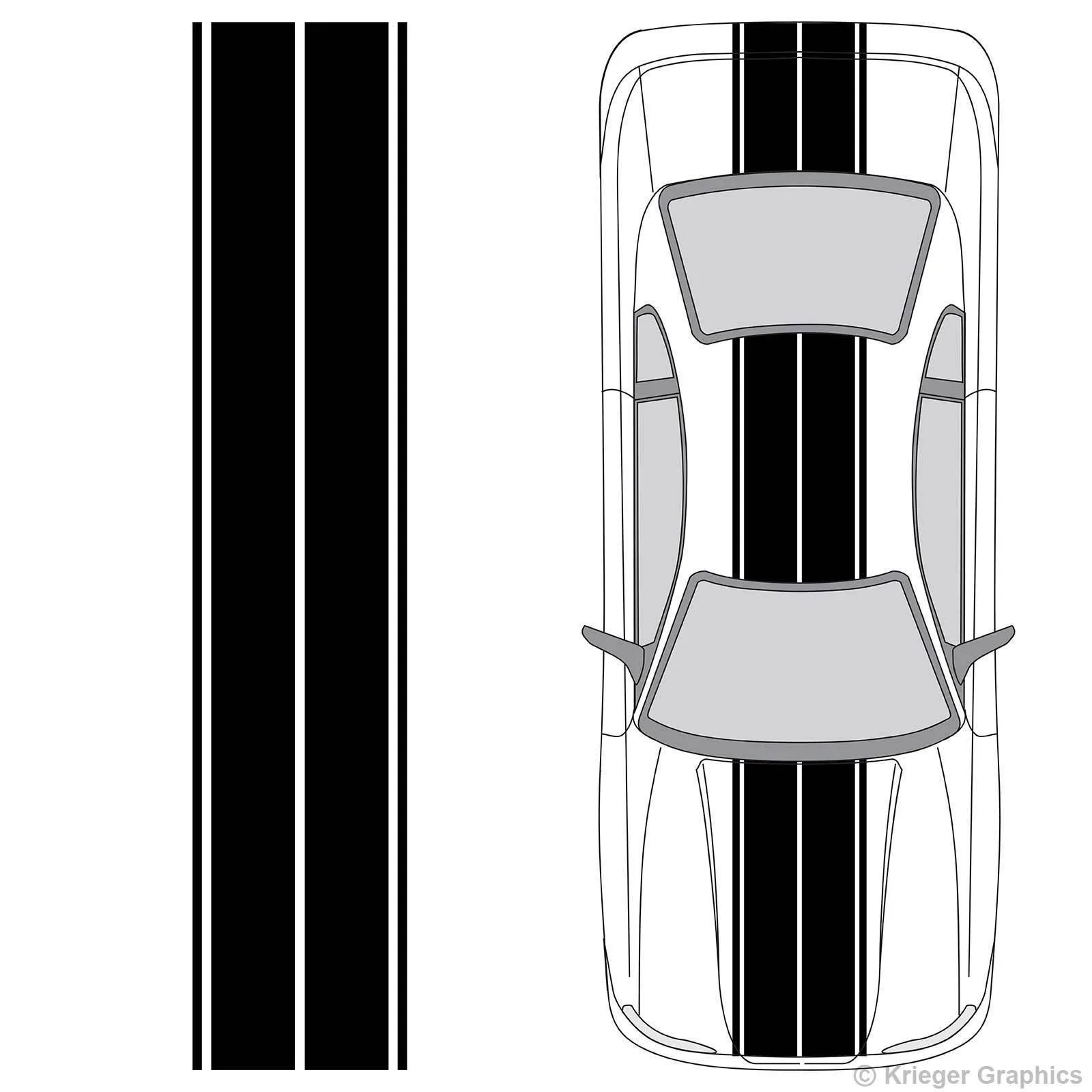 

For Universal Vinyl Dual Rally Racing Stripes for any Car or Truck Decals Car styling