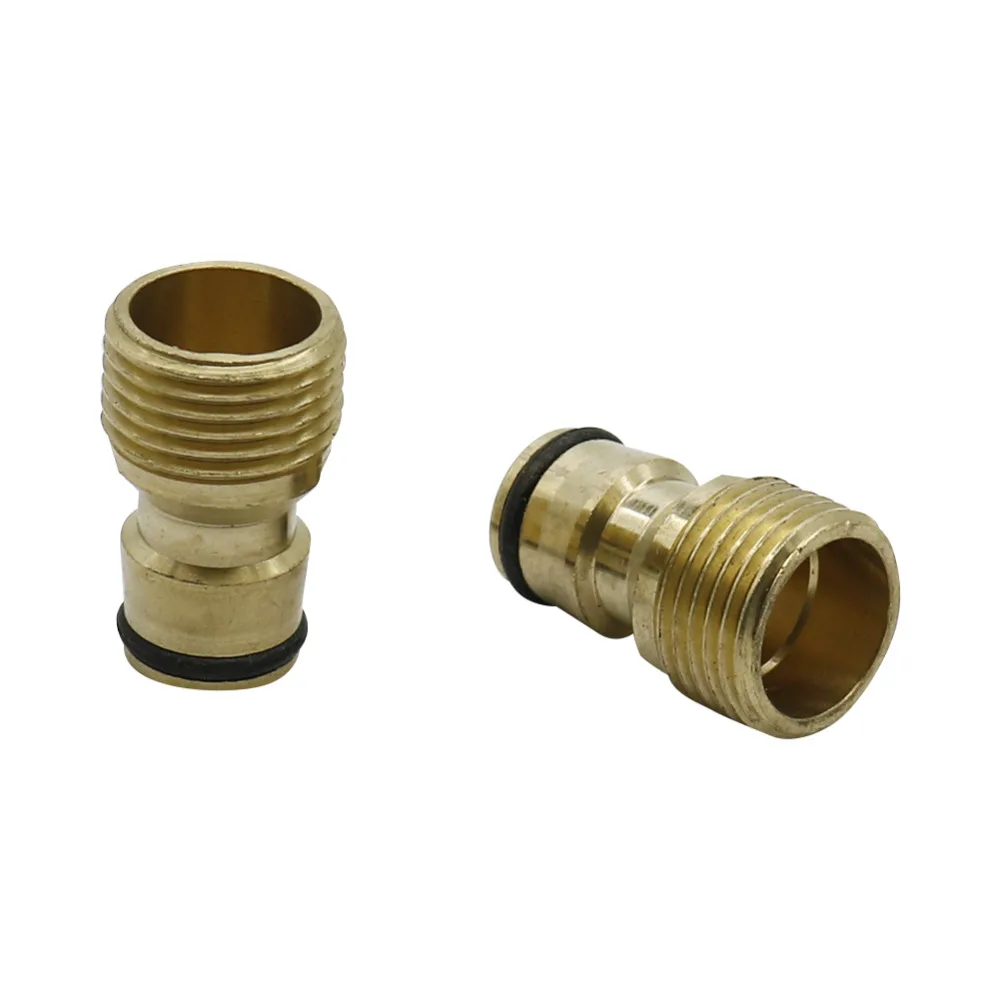 1/2" Male Thread Water Pipe Connector Copper Universal Hose Tap Connector Garden Car Wash Faucet