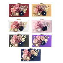 Модная женская сумка через плечо с цветочным принтом, Кожаный клатч, вечерние сумки для невесты, модная свадебная сумка для выпускного вечера