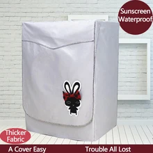 Водонепроницаемый чехол для стиральная машина с серебряным покрытием солнцезащитный чехол для мытья с мультяшным рисунком домашняя Пылезащитная крышка