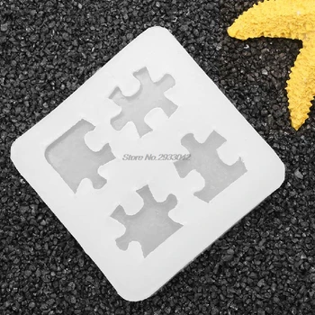 

Free shipping Puzzle DIY Silicone Mold Mould 3D For Resin Pendant Jewelry Cake Making Tool-W128