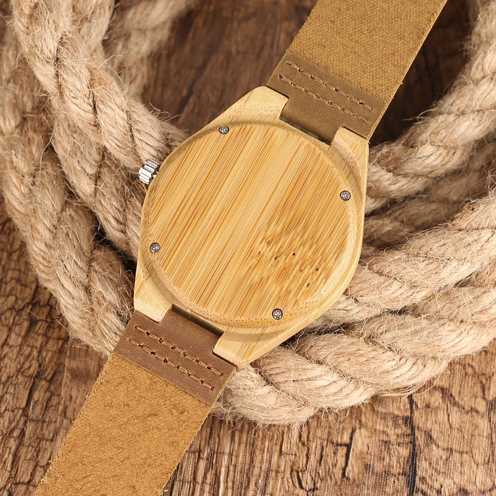 Tiger Head Theme Bamboo Wooden Wrist Watch Casual Nature Creative Wood Sport Quartz Watches Analog Clock for Men Women (11)