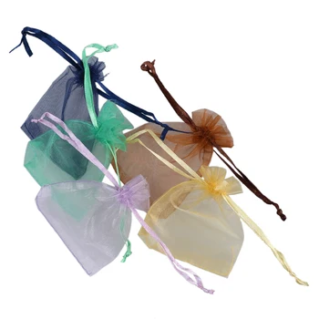 

100 x Organza Wedding Favour Bags Jewellery Pouches 7CM*9CM