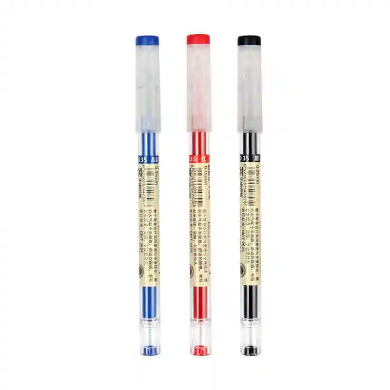 Ручка гелевая 3 шт./лот, 0,35 мм, черная/синяя/красная