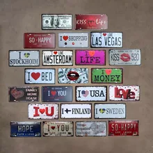 Сто долларов номерной знак автомобиля винтажная жестяная вывеска Бар паба домашний Настенный декор