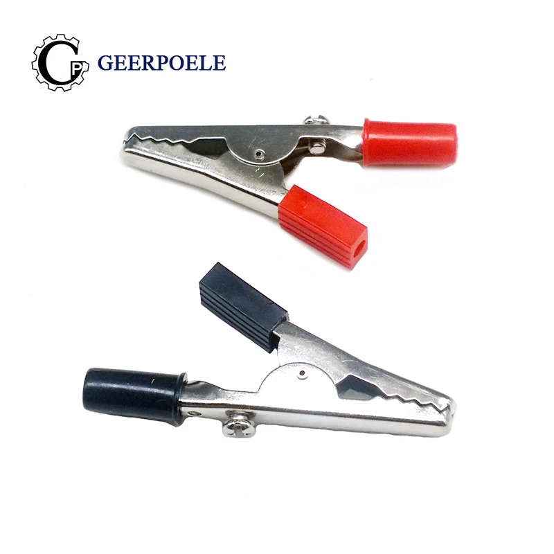 

10 pcs/lot 52 MM Metal Crocodile Clips PVC plastic welding Iron Alligator Clips Electrical Clamp for Testing Probe Meter