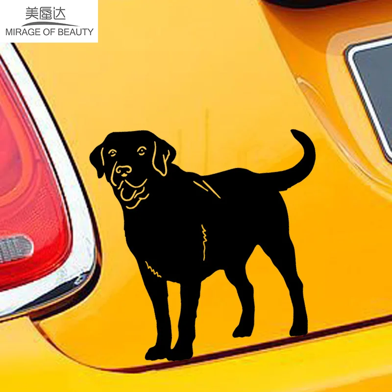 12,2 см* 12,8 см милое домашнее животное Лабрадор ретривер собака автомобильный чехол, царапина наклейки автомобиля декоративные наклейки