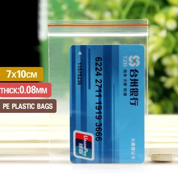 

Thickness 0.08mm 7x10cm 200pcs Candy Jewelry Ziplock Zip Zipped Lock Reclosable Plastic Poly Clear Transparent Bags