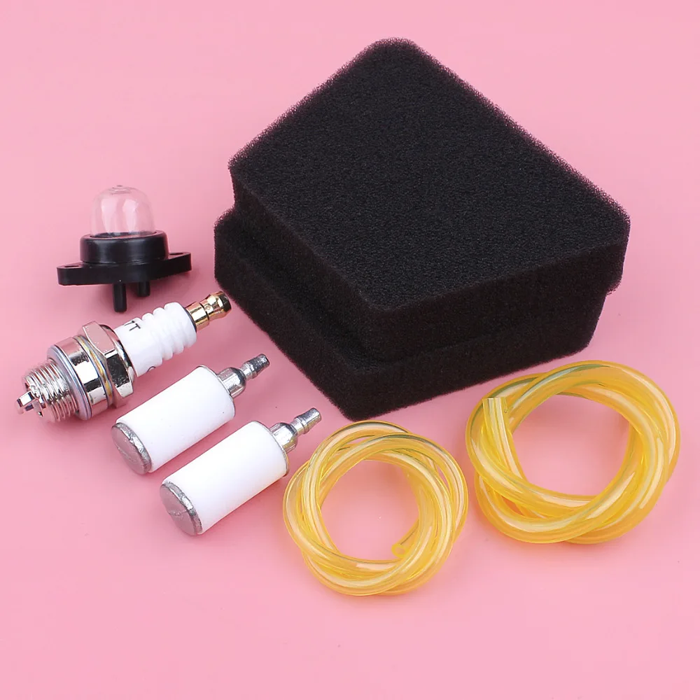 Air Fuel Filter Line Hose Primer Bulb Spark Plug Kit For Poulan 1900 1950 2025 2050 2055 2075 2150 Chainsaw Spare Parts