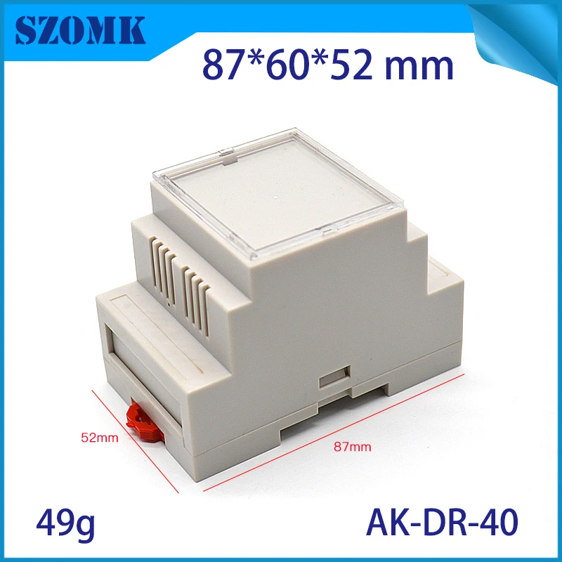 1 шт., 87*60*52 мм din рейка пластиковая коробка корпус распределительная коробка Электроника пластиковый корпус управления PLC устройство корпус
