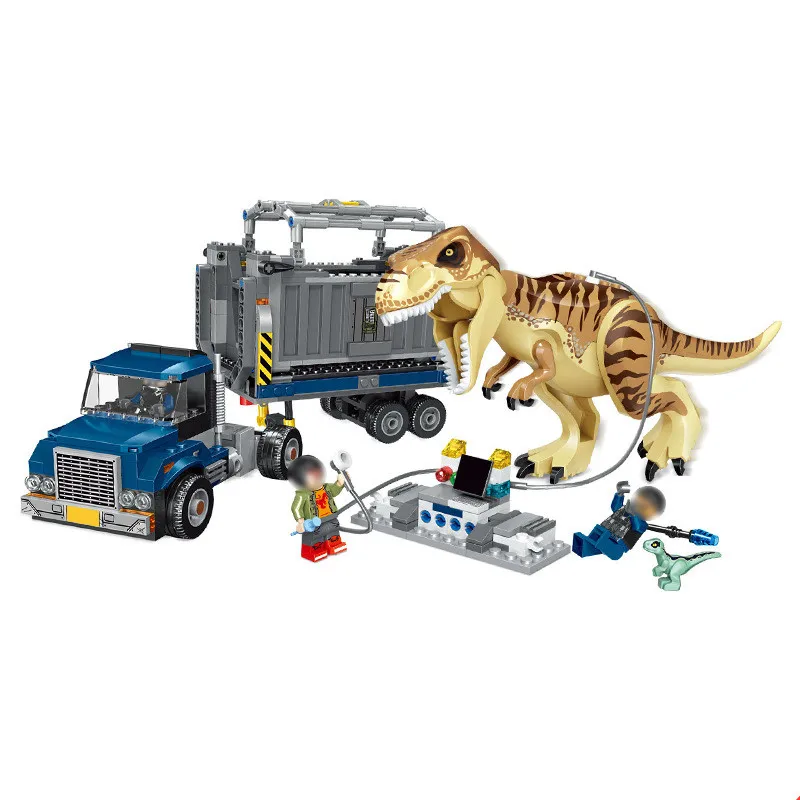 

631pcs Tyrannosaurus Rex Transport Vehicle Compatible Legoings Jurassic World Children's Educational Building Blocks Bricks