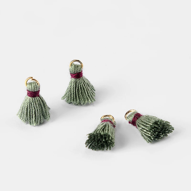 20 Pcs Cotton Tassel Pendants Boho Keyring / Jewelry / Bags / Cellphone Making Charm Accessories DIY